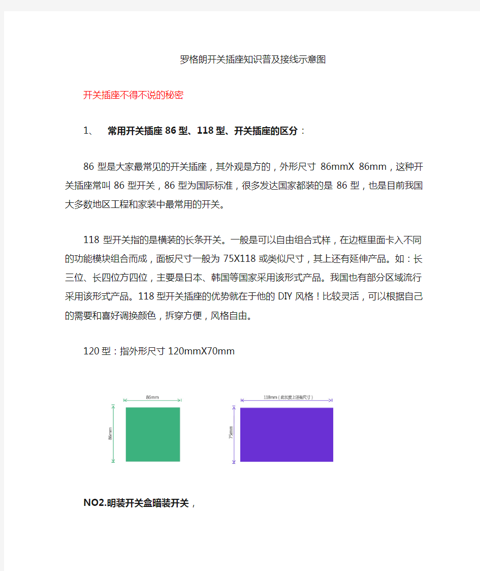 (推荐)罗格朗开关插座知识及开关插座接线示意图