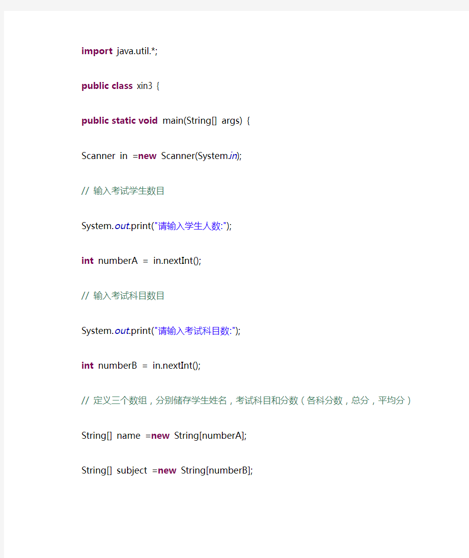 java制作学生成绩单系统(MyEclipse)