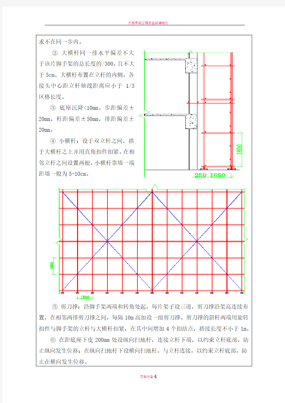 外脚手架工程技术交底