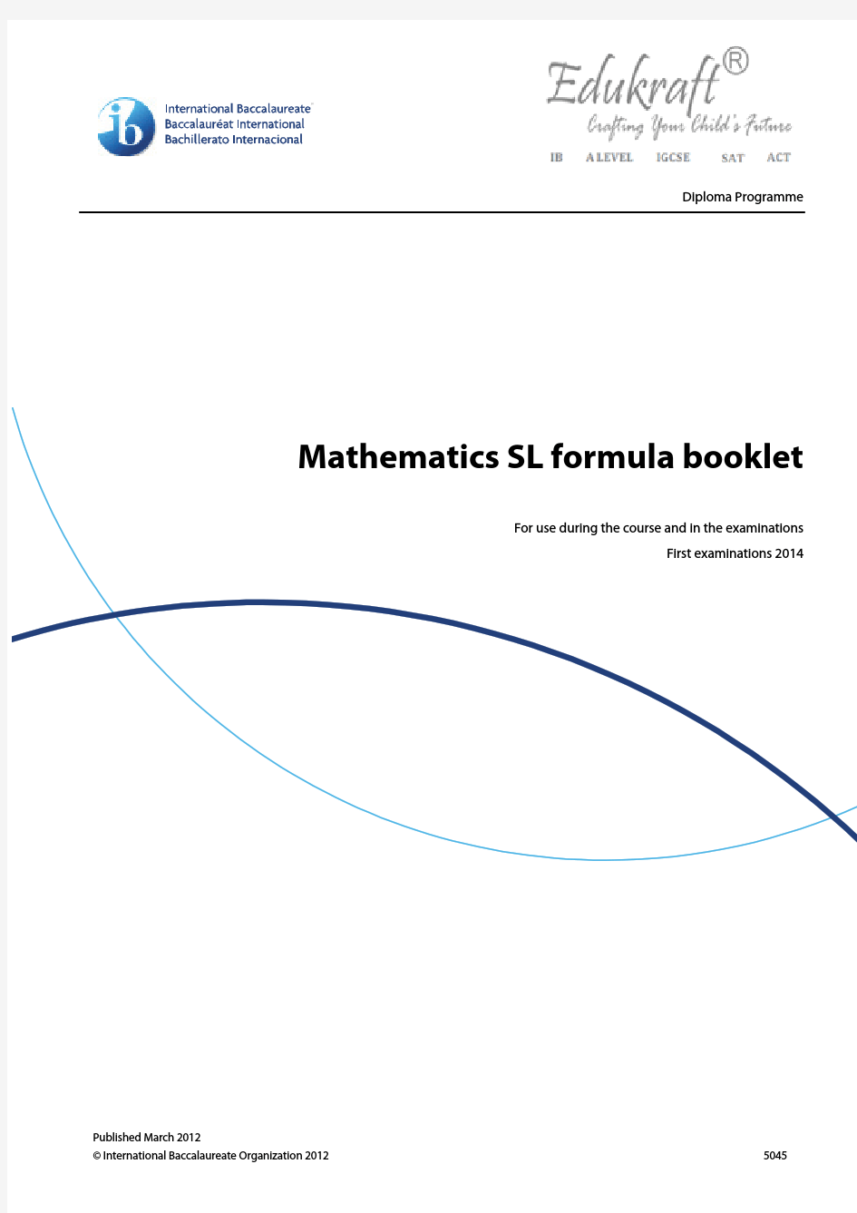 Math SL Formulae IB