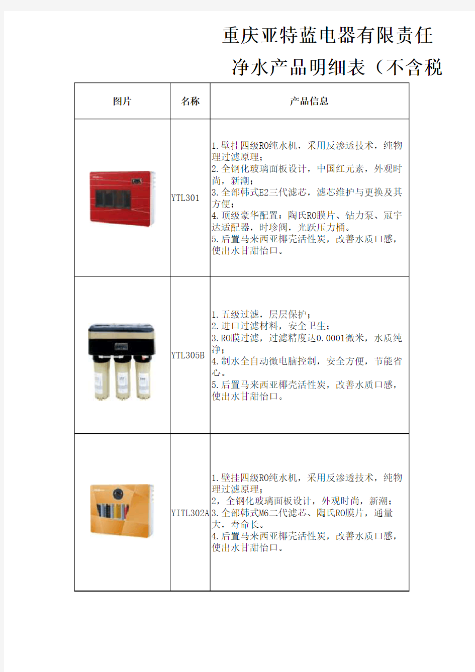 地区代理商价目表