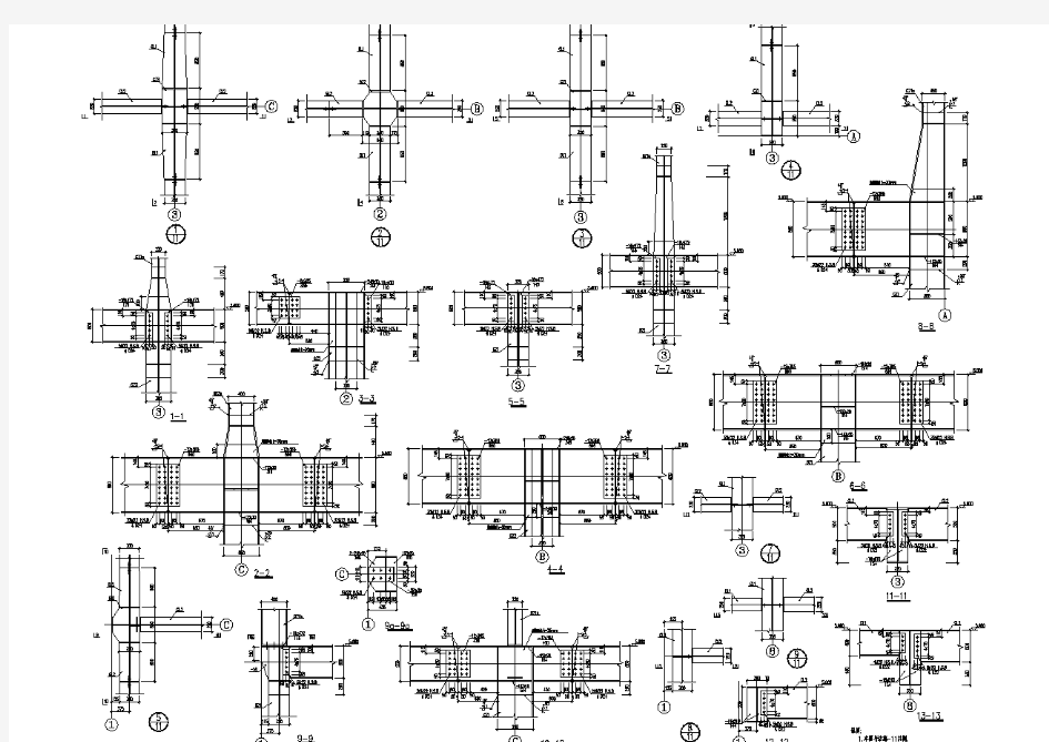 钢框架梁柱连接节点构造详图