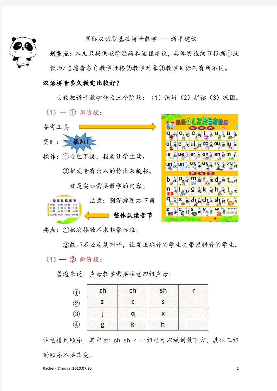 国际汉语零基础拼音教学-新手建议