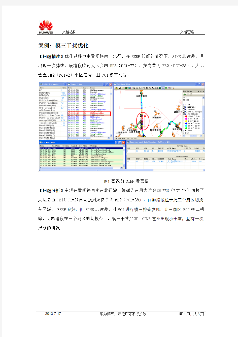 LTE模三干扰优化案例