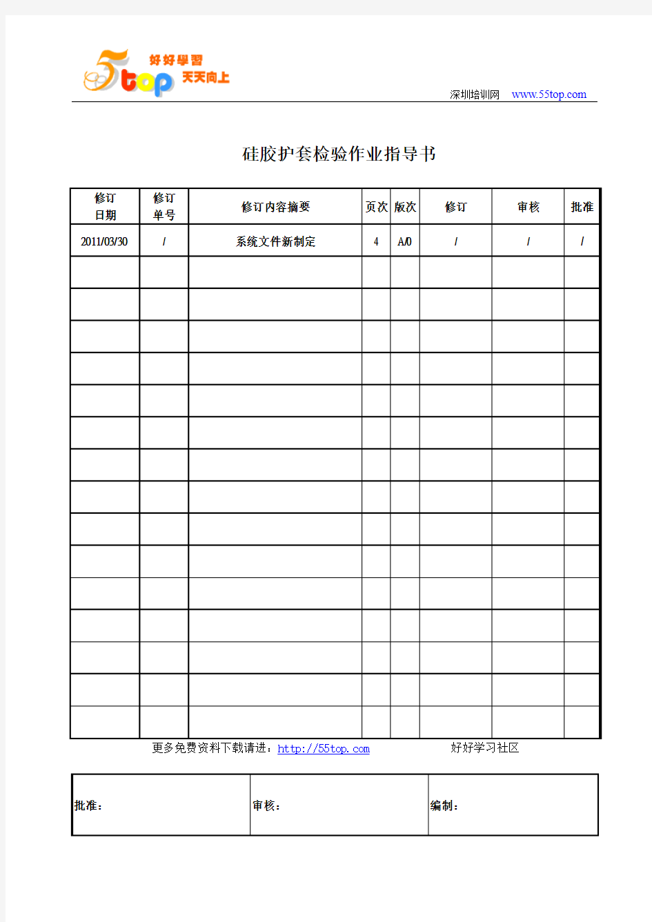 硅胶护套检验作业指导书