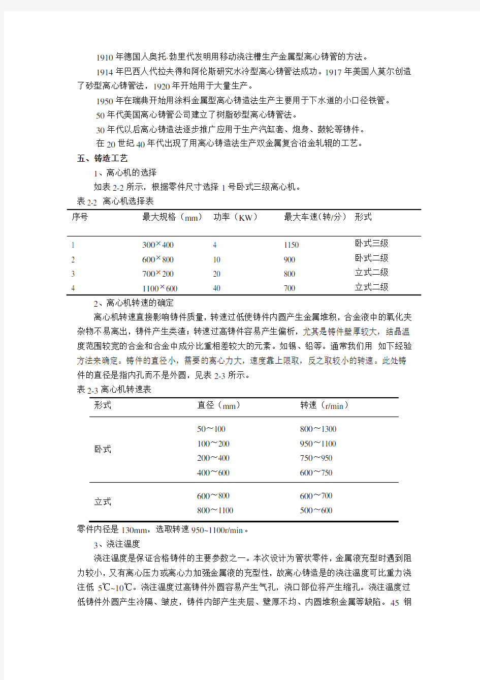 卧式离心铸造机