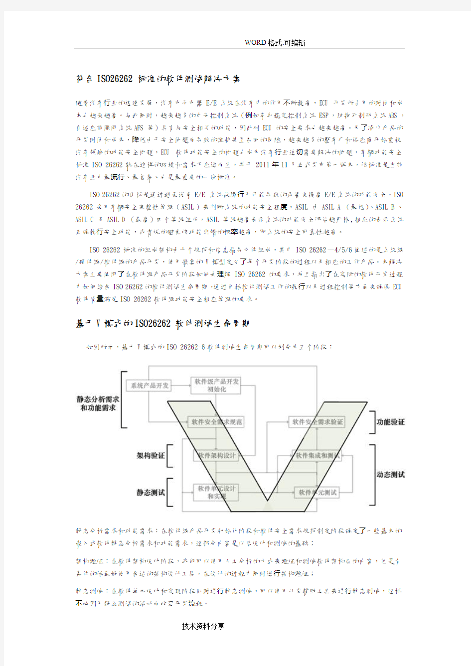 符合ISO26262标准的软件测试解决实施方案