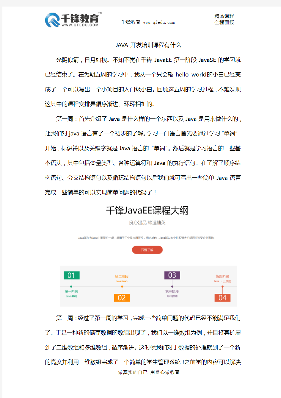 JAVA开发培训课程有什么