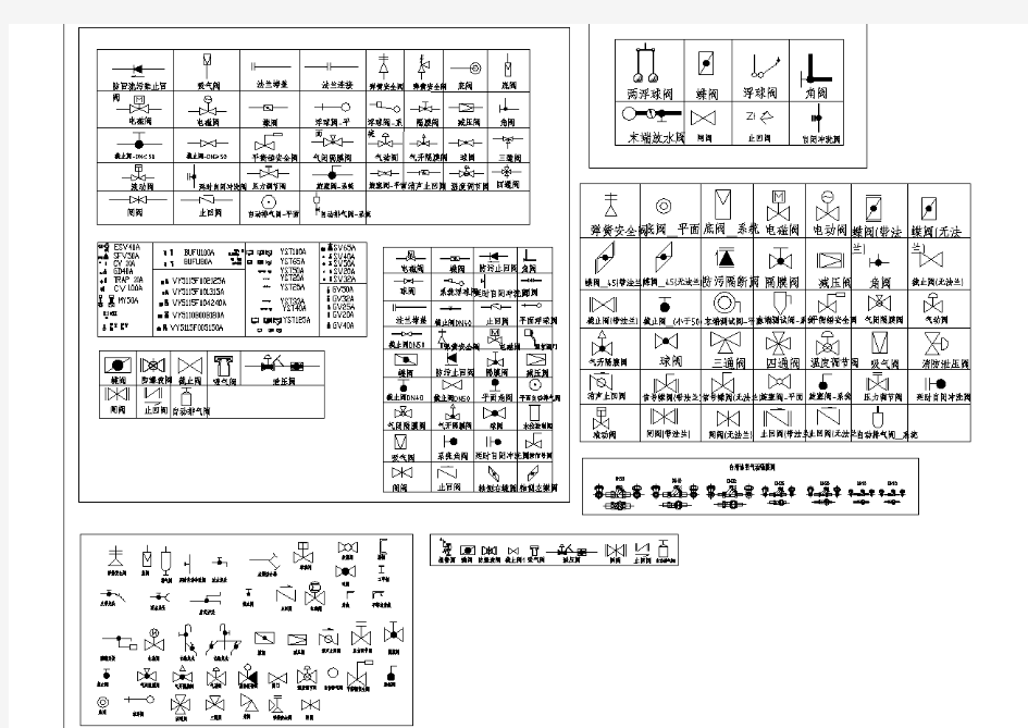 常用阀门图块