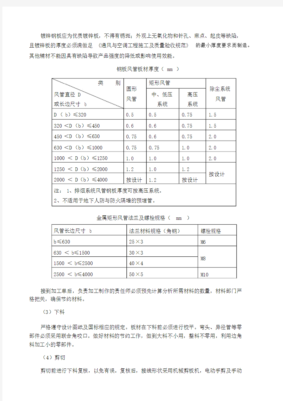 通风工程施工方案和技术措施.docx