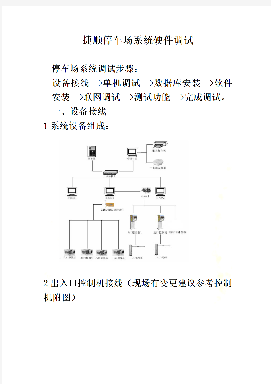 2-捷顺停车场系统硬件调试