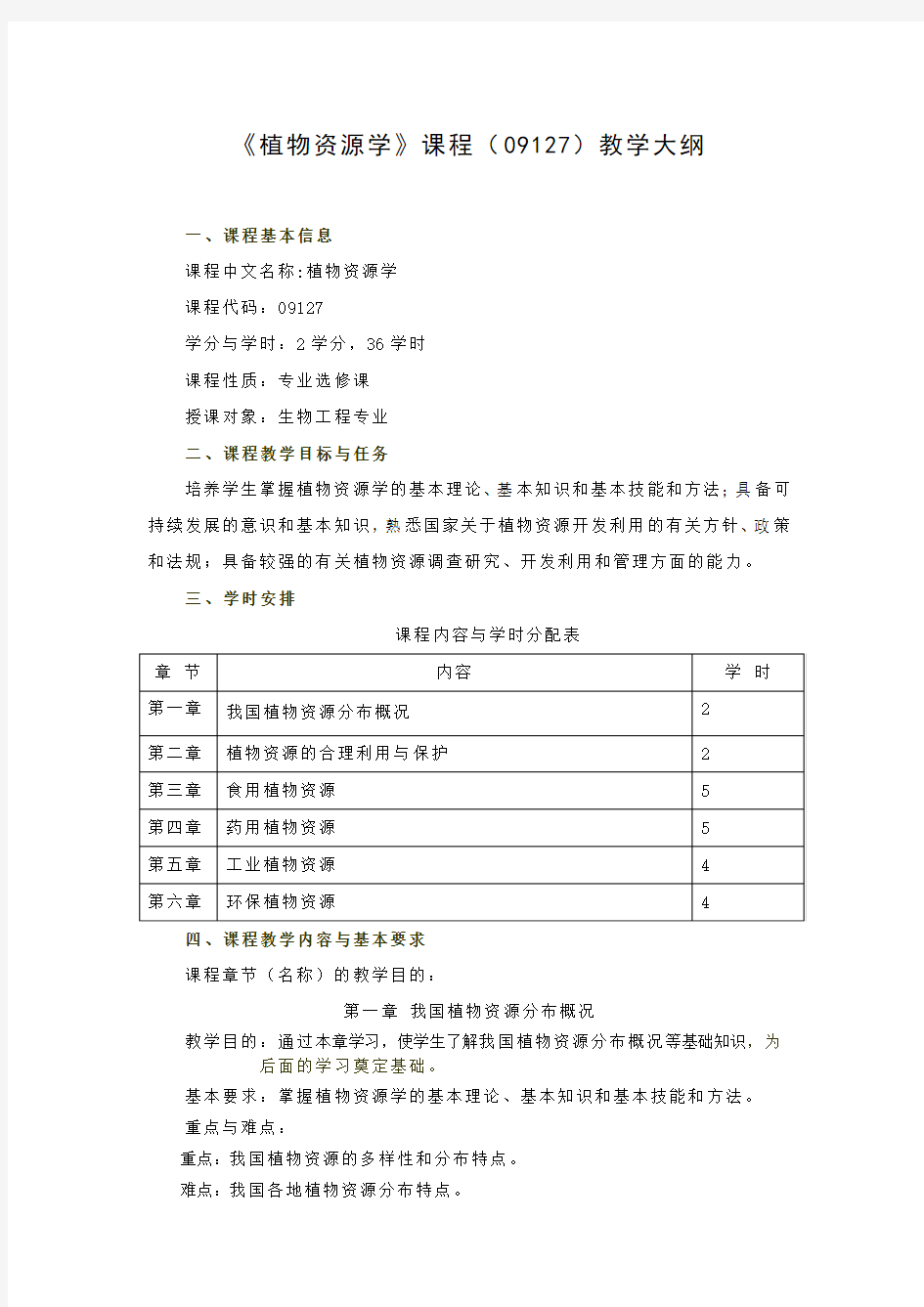 植物资源学(09127)