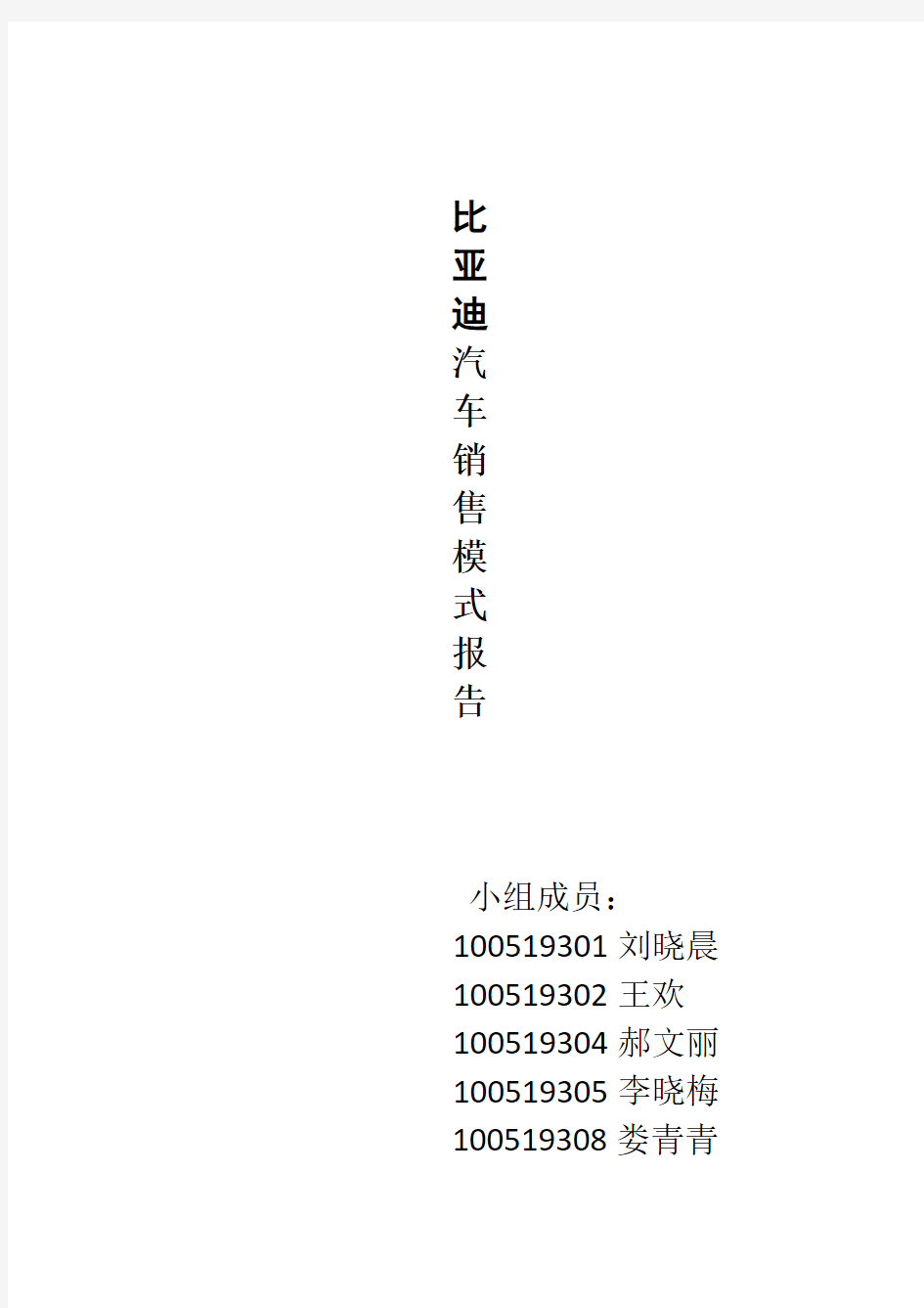 比亚迪汽车销售渠道分析报告