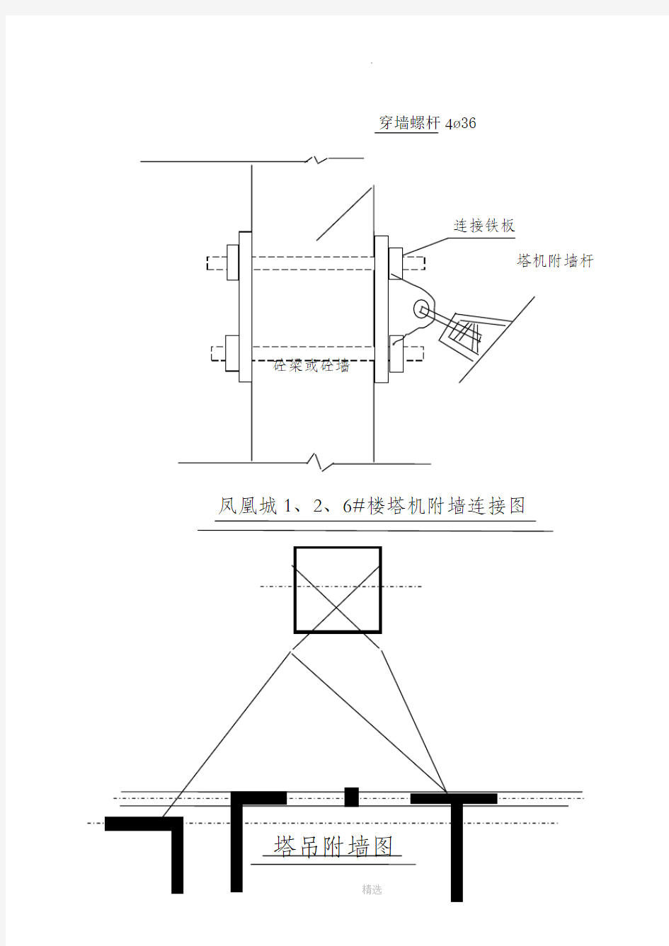 塔吊附墙图