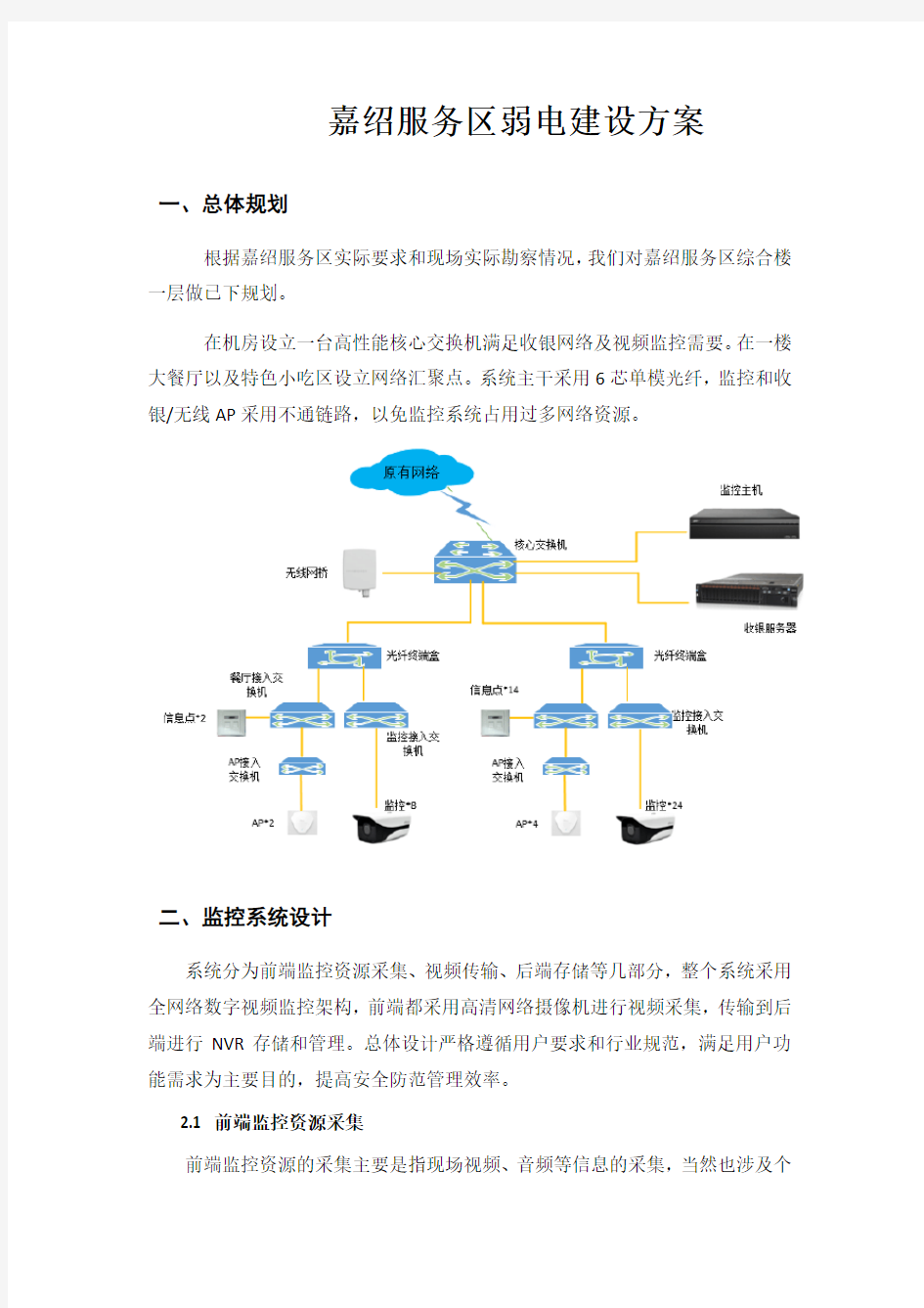 服务区弱电建设方案-20170305