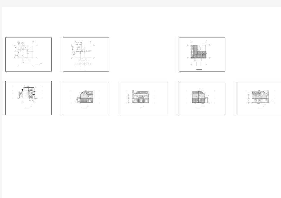 二层小型别墅建筑设计图纸(全套)