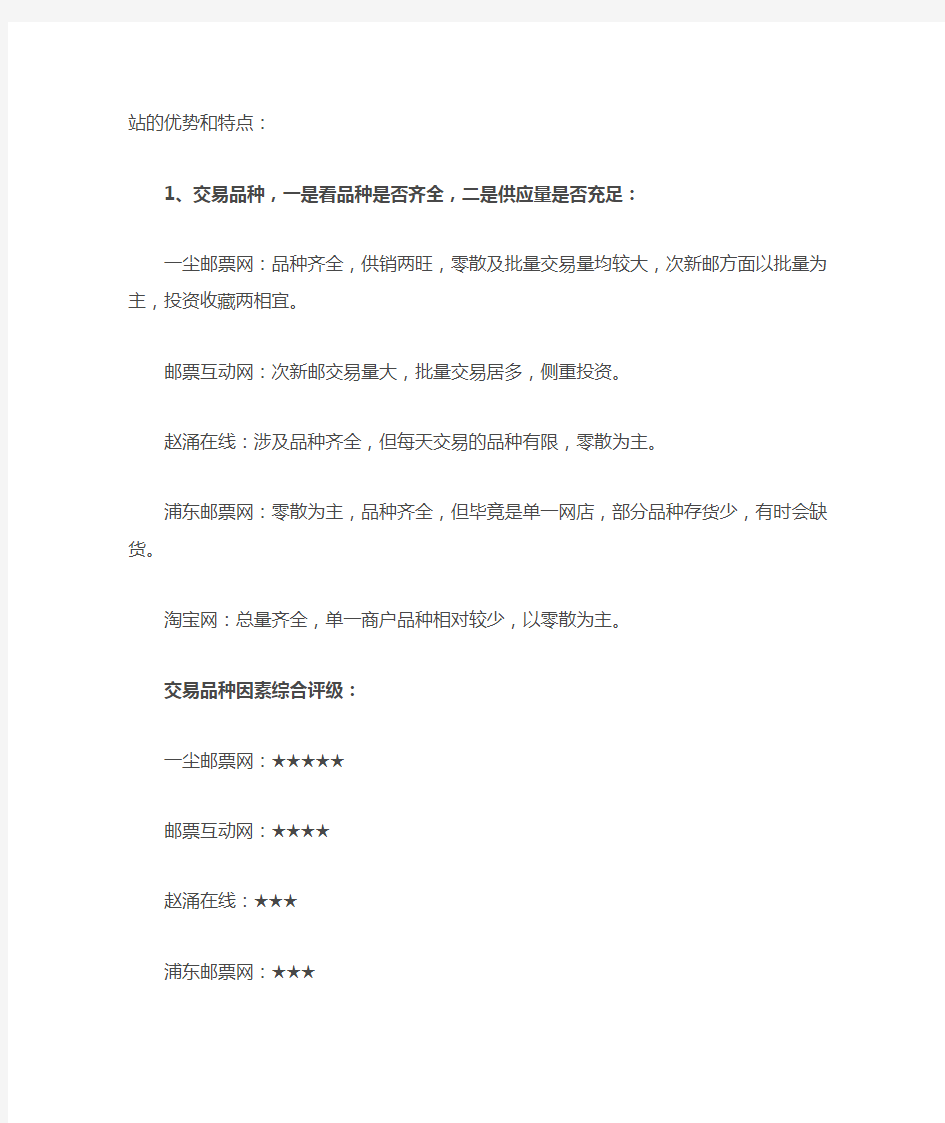 钱币邮票交易网站全方位对比评价分析(赵涌在线、淘宝网、一尘邮票网、邮票互动网、浦东邮票网)