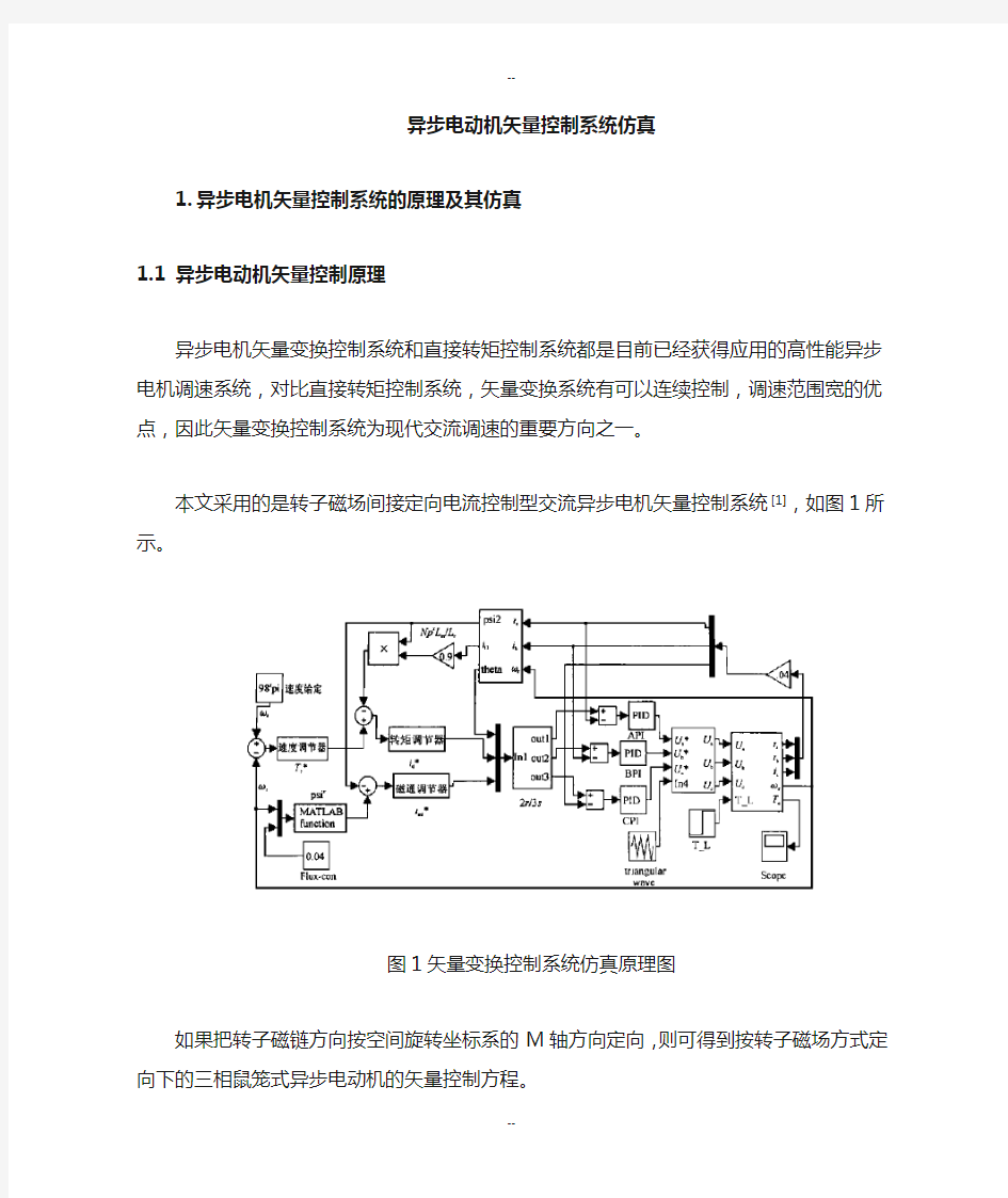 异步电动机矢量控制系统的仿真