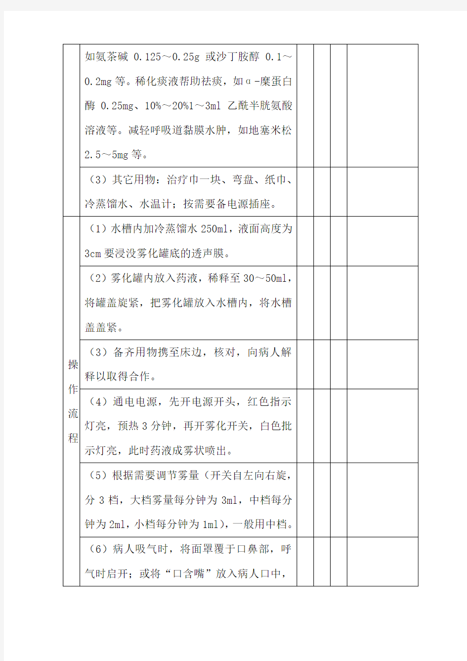 超声雾化吸入操作规程