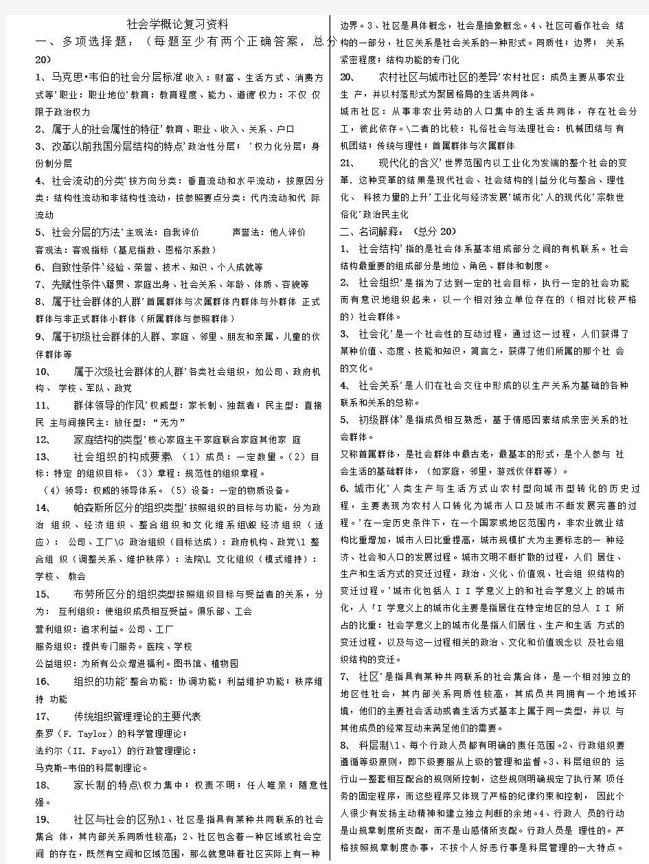 上海大学社会学概论课件及缩小版.doc