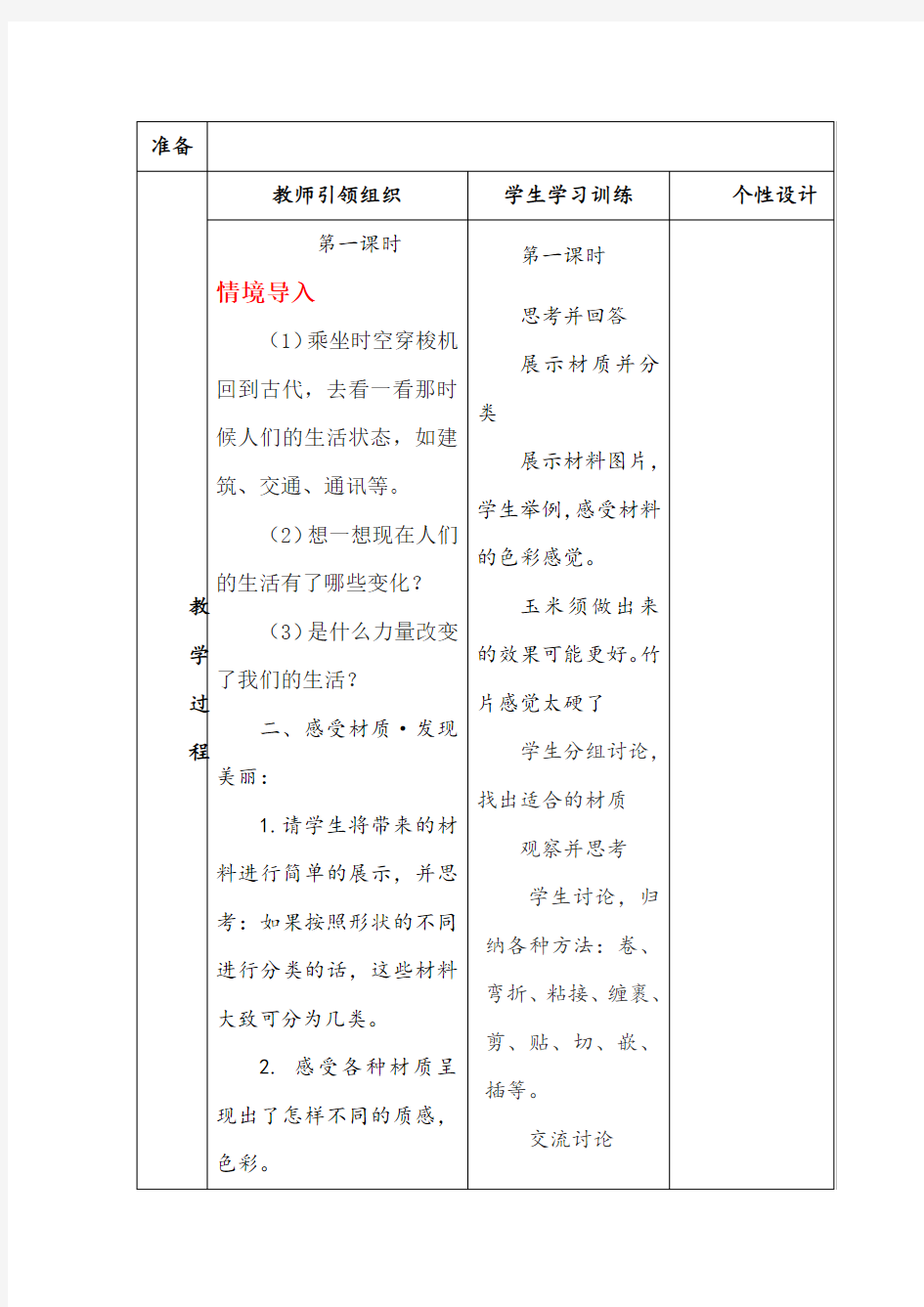 人教版六年级上册美术 废旧物的新生命教案与教学反思金品