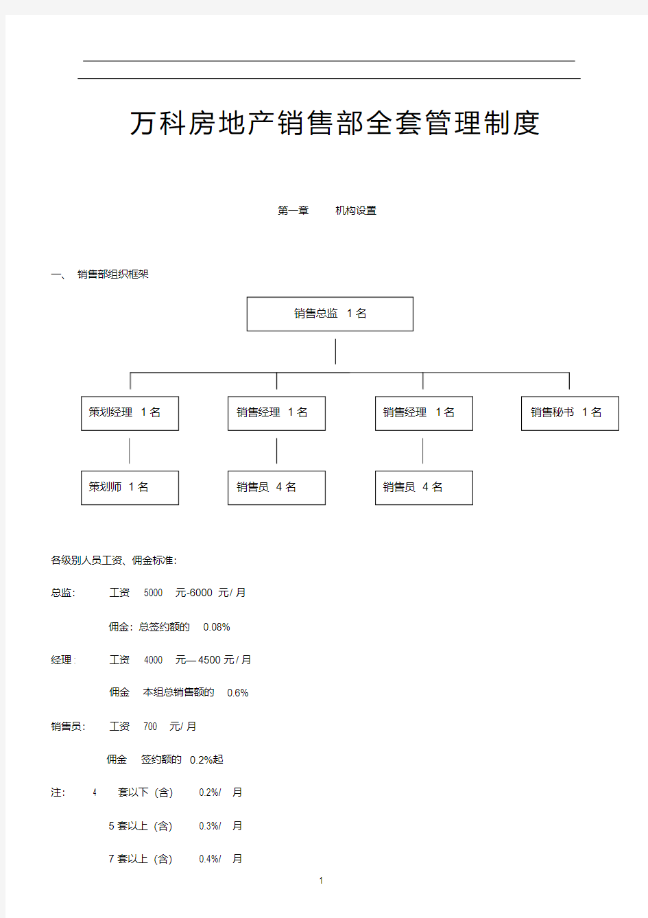 史上最全的万科房地产销售部全套管理制度