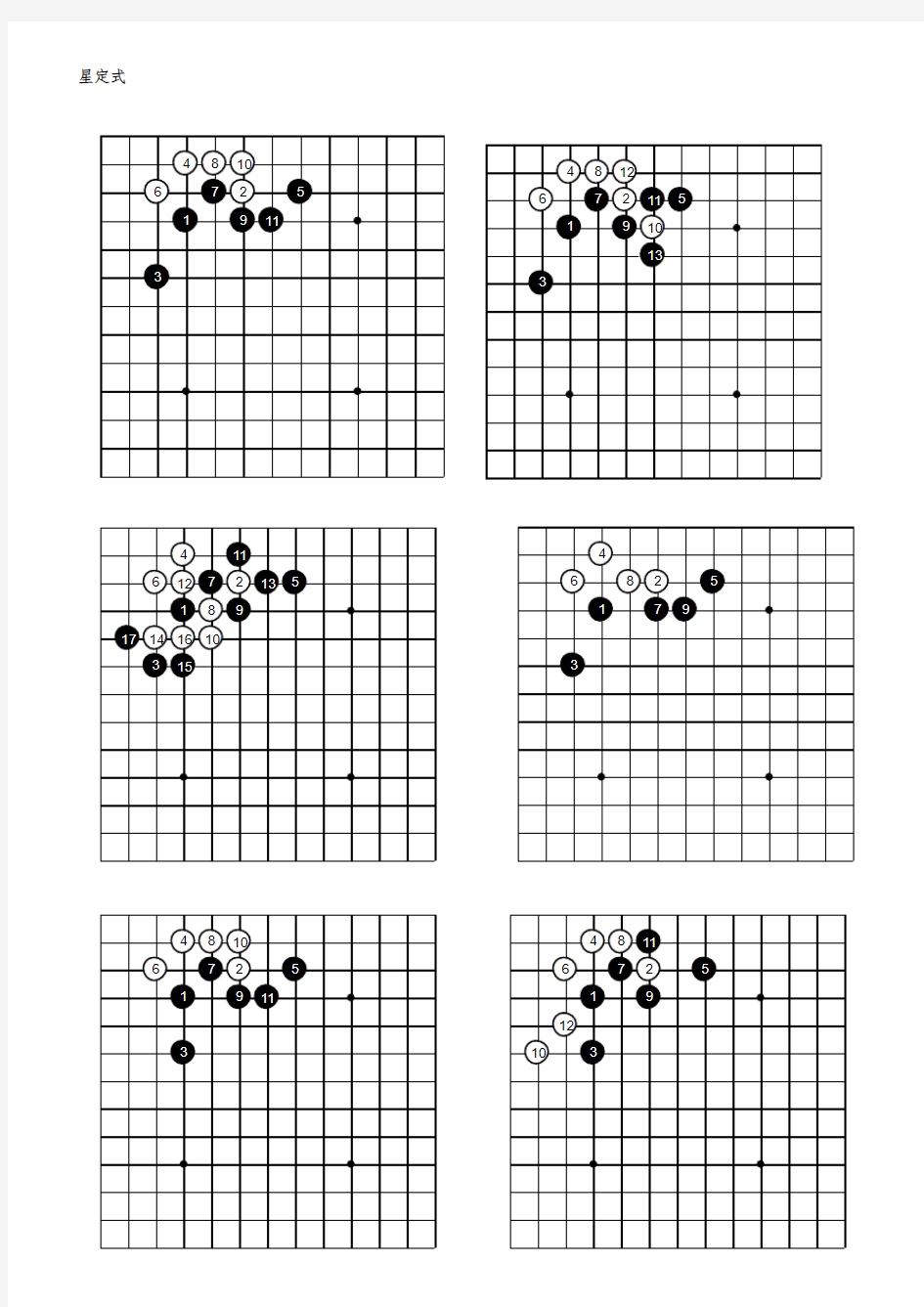 围棋常用定式图例