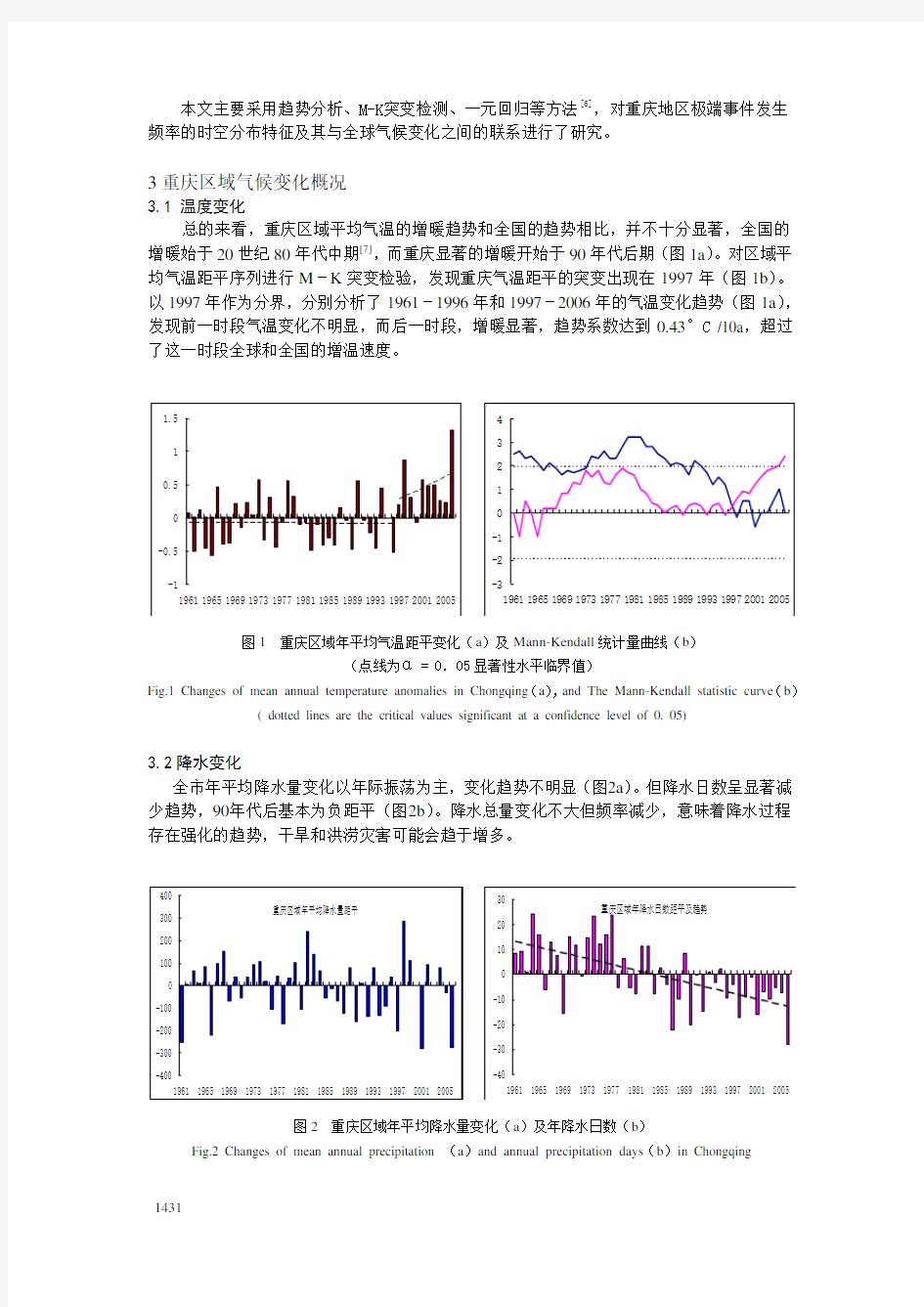 气候变化对重庆高温和旱涝灾害的影响