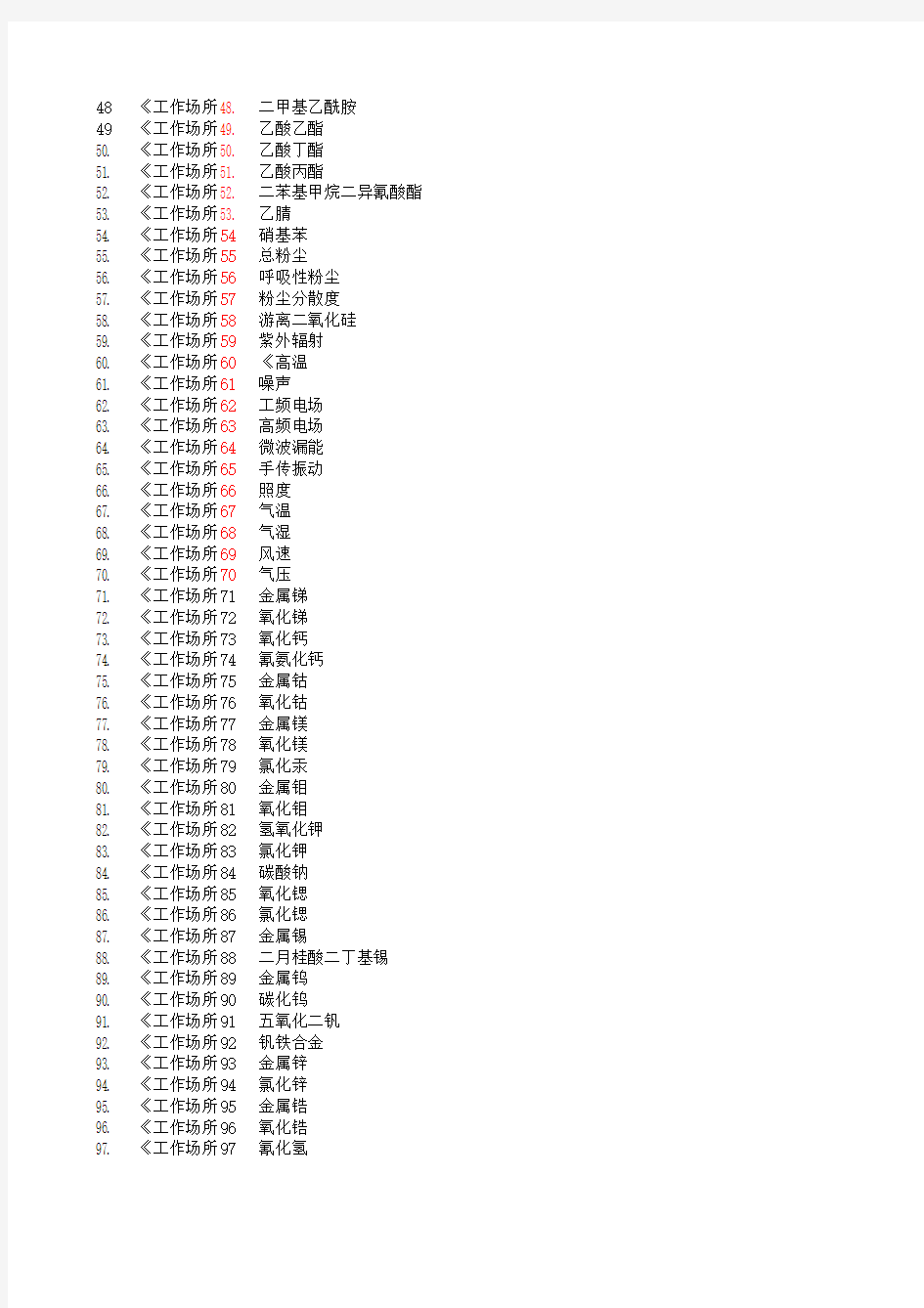 第三方检测部分项目国标号