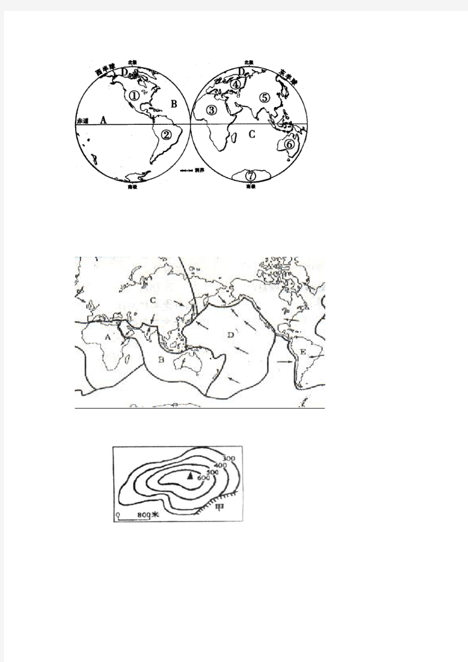 初中地理主要地图