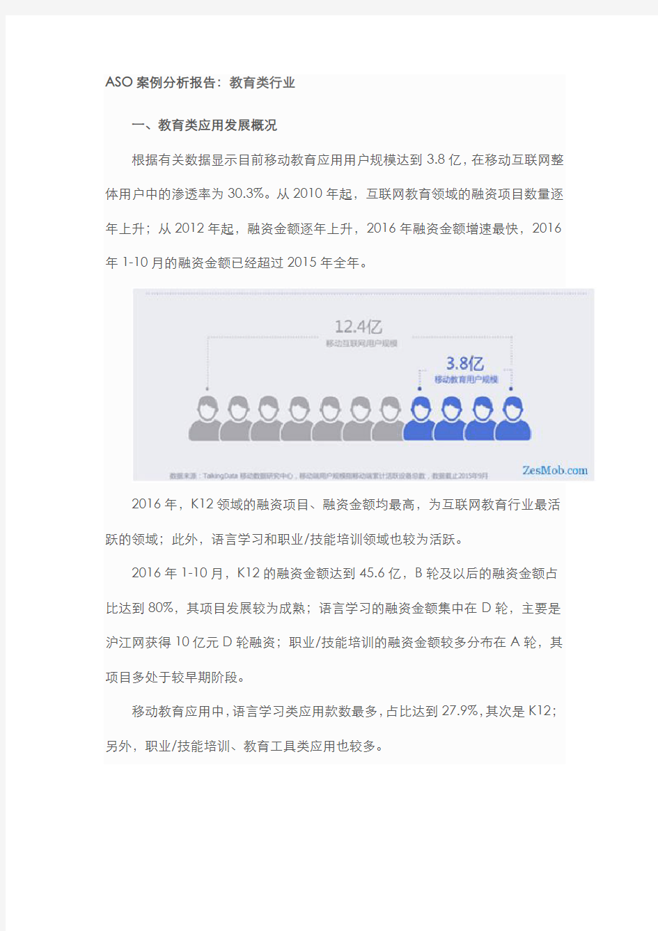 ASO案例分析报告：教育类行业