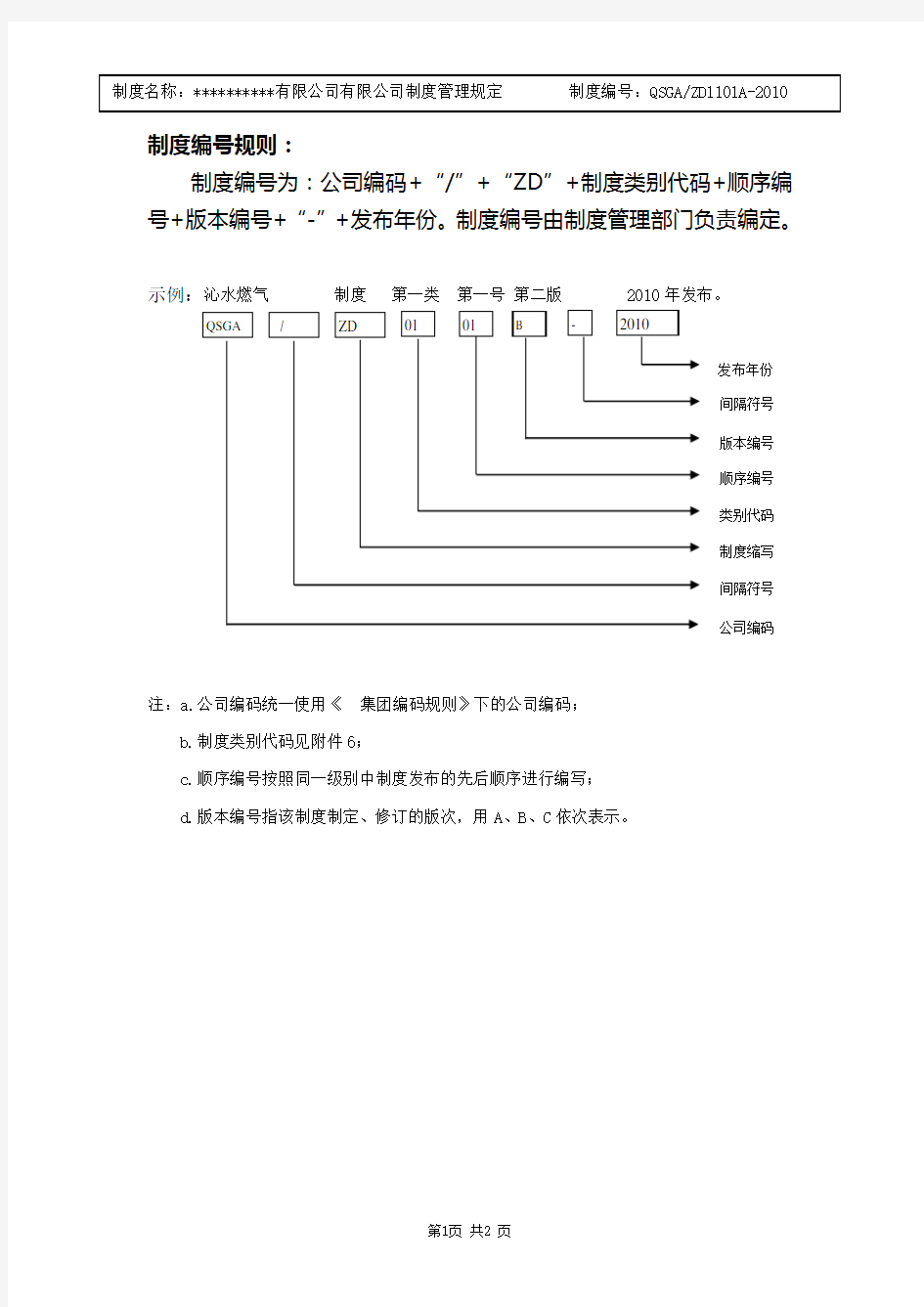 管理制度如何编号