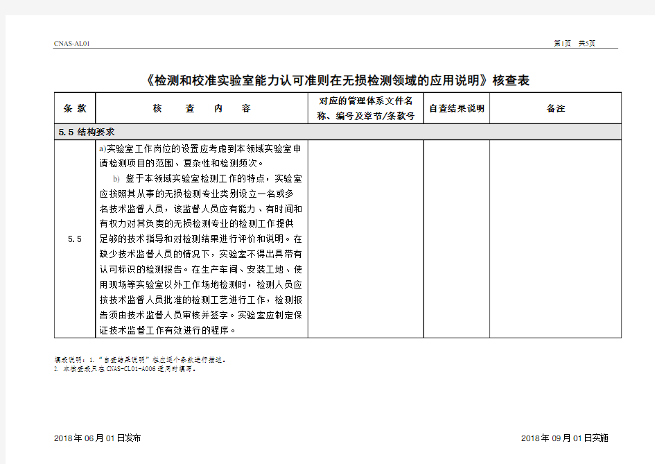 CNAS-CL01-A006：2018(无损)