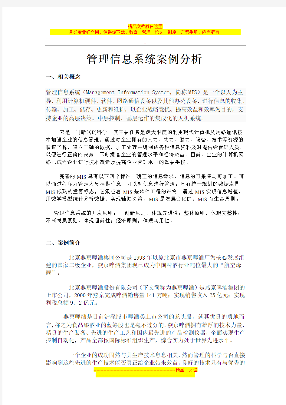 管理信息系统成功案例分析