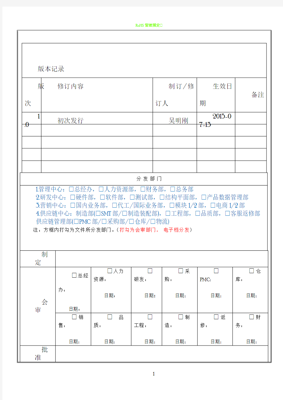 SMT物料管理流程