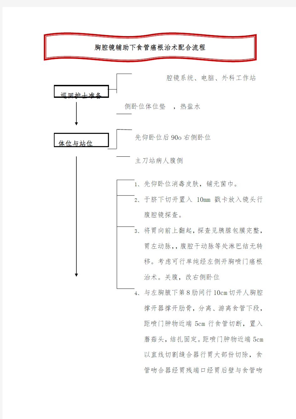 胸腔镜辅助下食管癌根治术