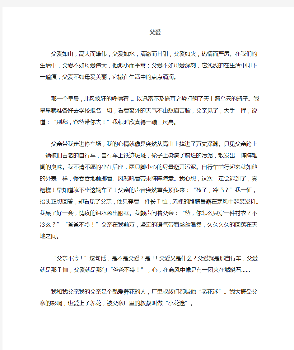 小升初满分作文汇总(一)