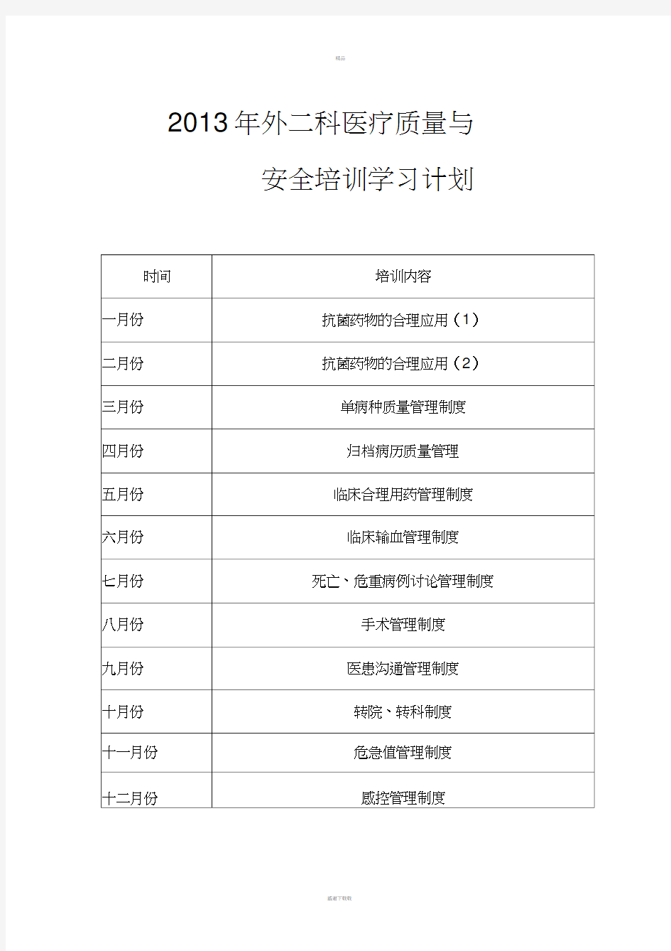 医疗质量与安全教育记录54913