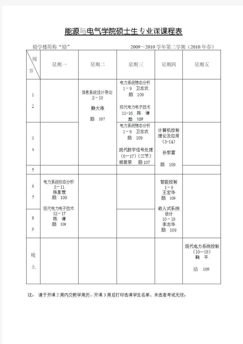 河海大学研究生课程表