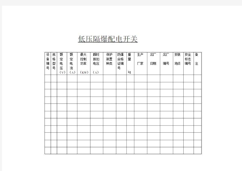 煤矿机电设备检修记录