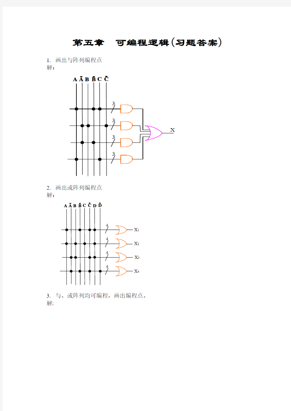 第五章 可编程逻辑 习题答案(白中英主编第五版)