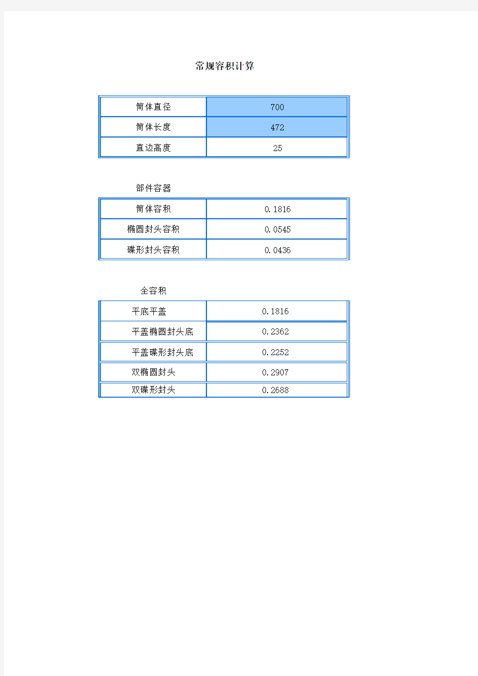 压力容器设计计算公式 参数