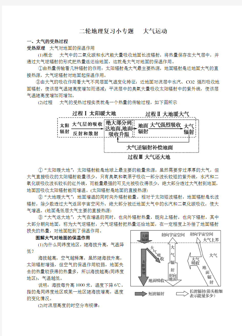 二轮地理复习小专题大气运动.doc