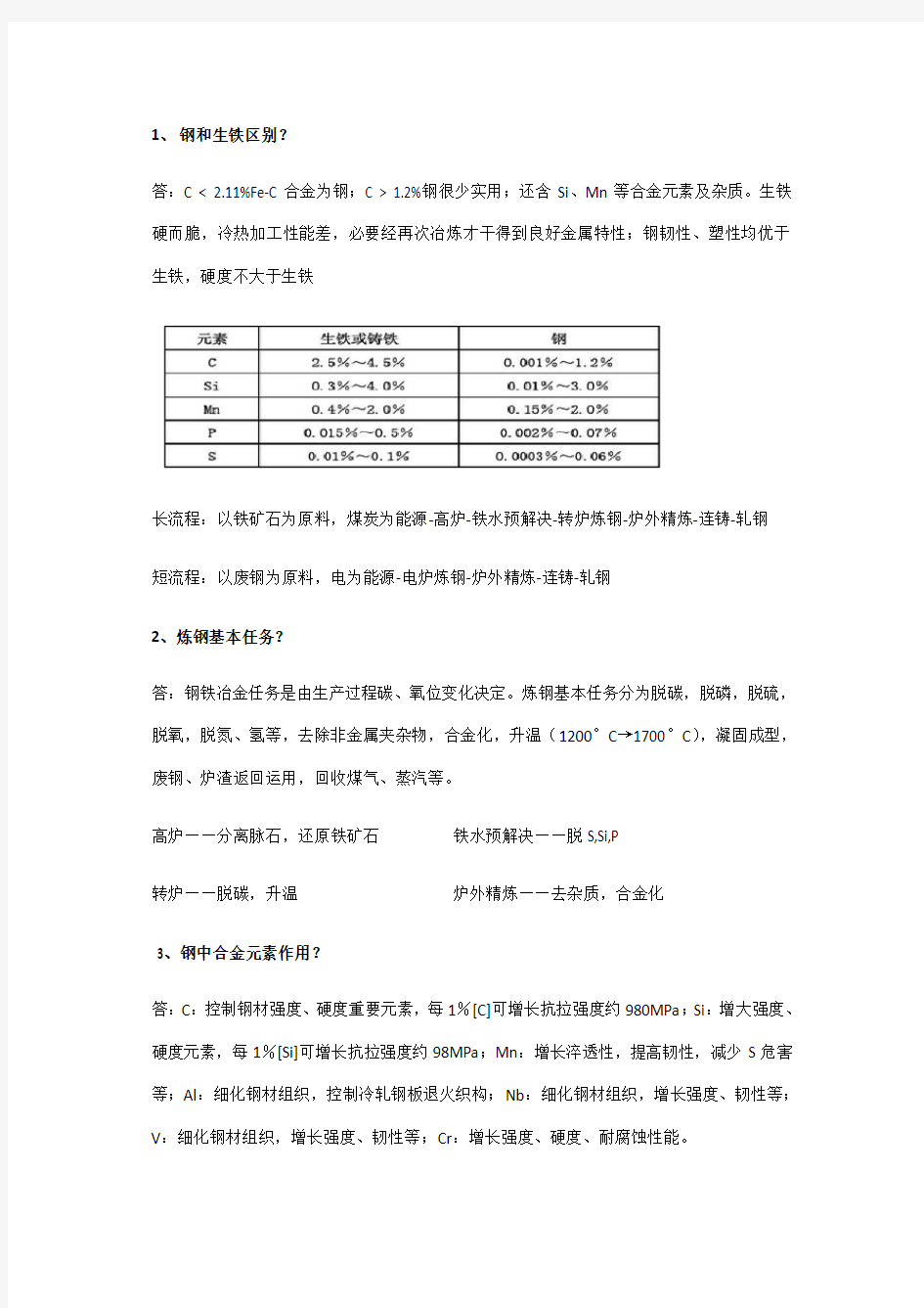 2021年钢铁冶金学炼钢部分总结知识点