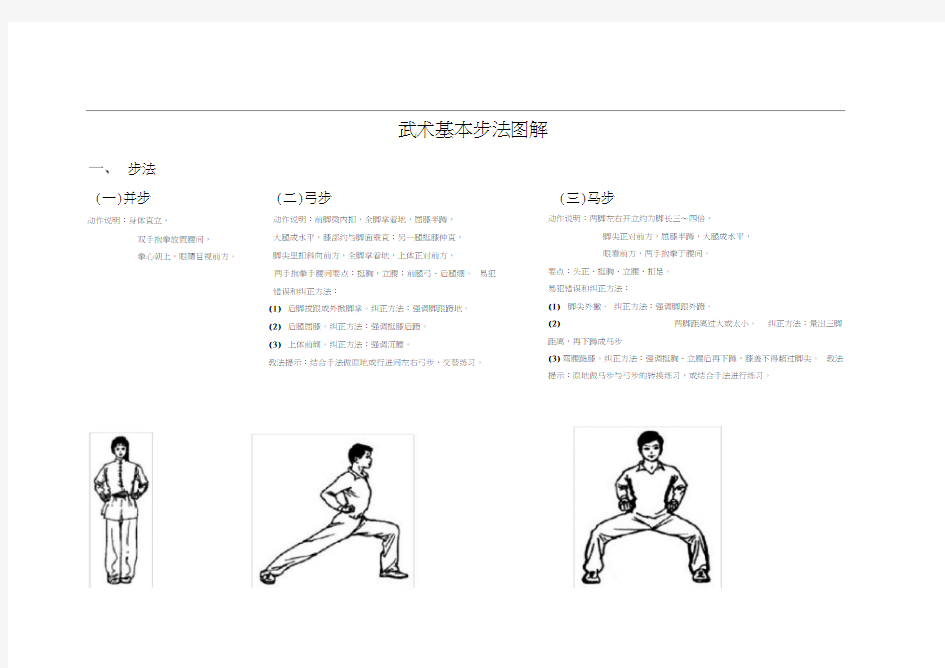 武术基本手型和步法图解(公开课)