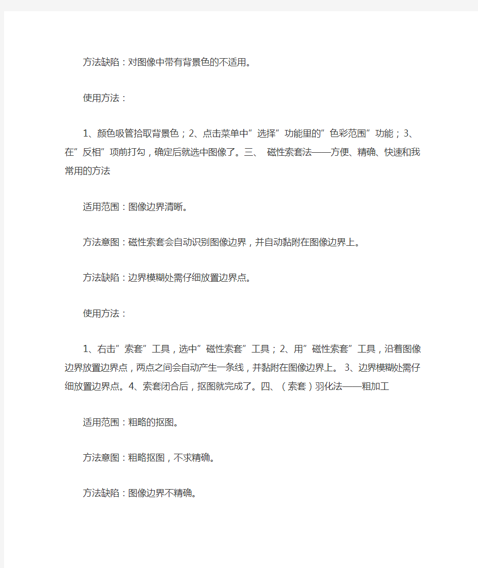 ps抠图入门攻略