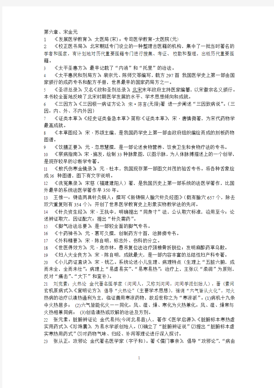 中国医学史总结(后半篇)