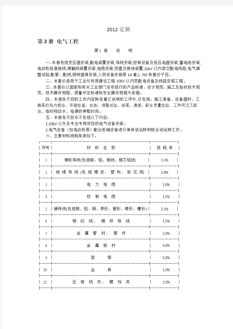 工程量计算规则(天津定额2012版)