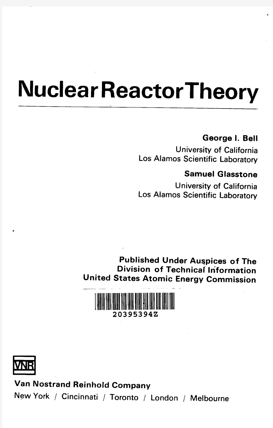 格拉斯登nuclear reactor theory