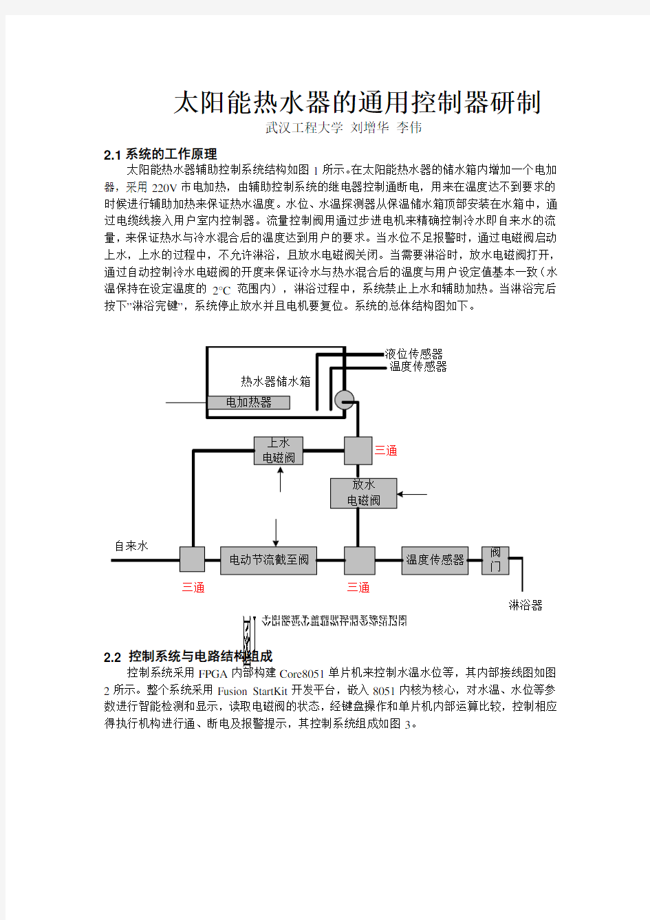 太阳能热水器控制器设计